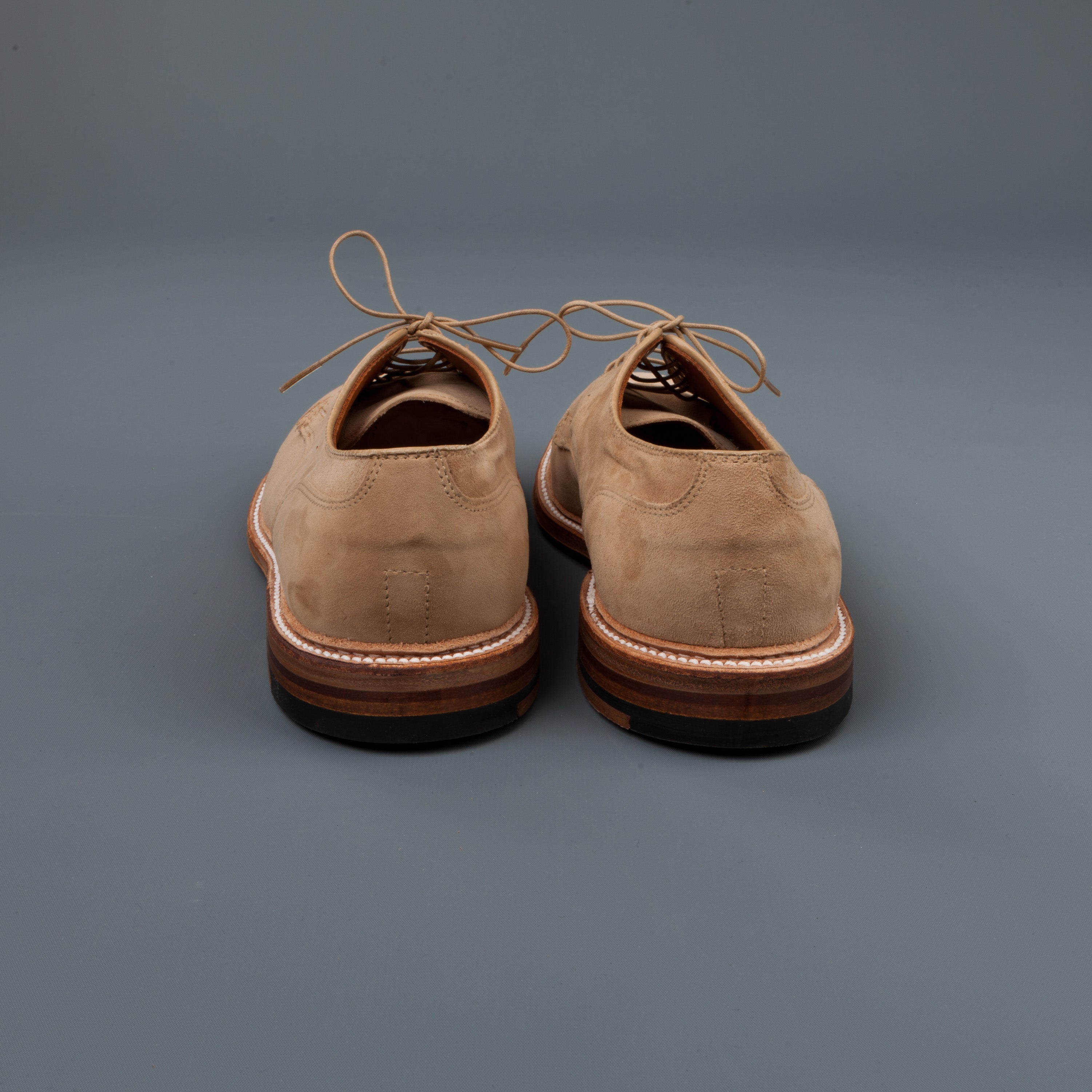 Alden x Frans Boone exclusive tan suede cap toe blucher