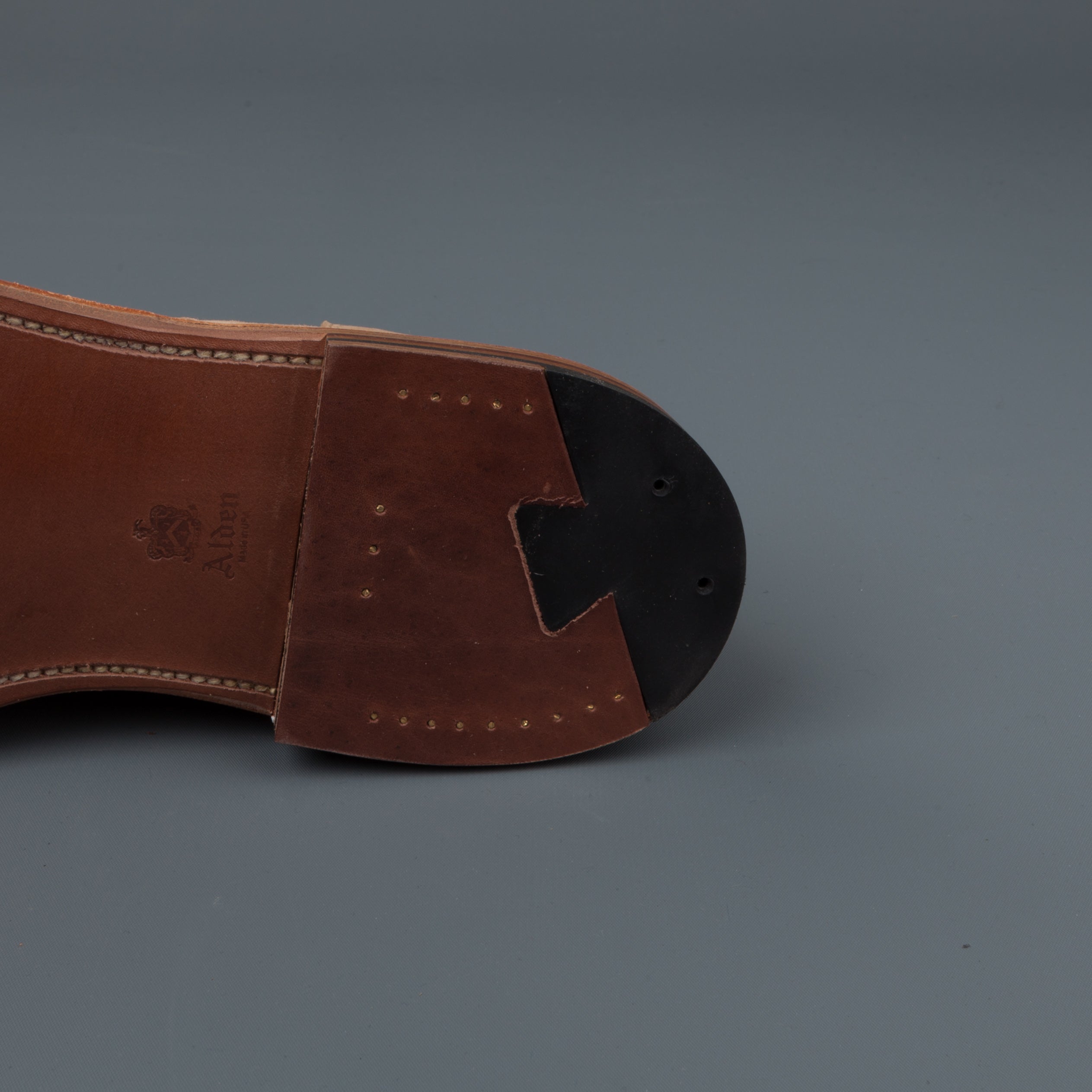 Alden x Frans Boone exclusive tan suede cap toe blucher