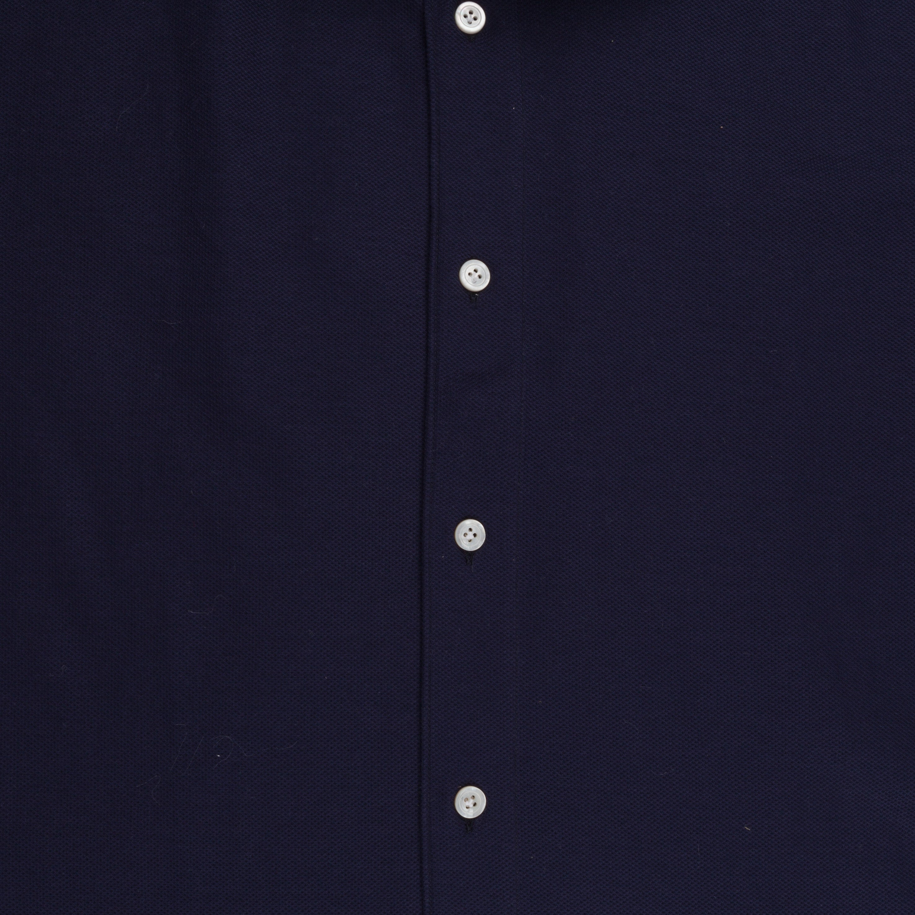 Finamore Ottawa Shirt Sergio Collar Stretch Piquet Navy