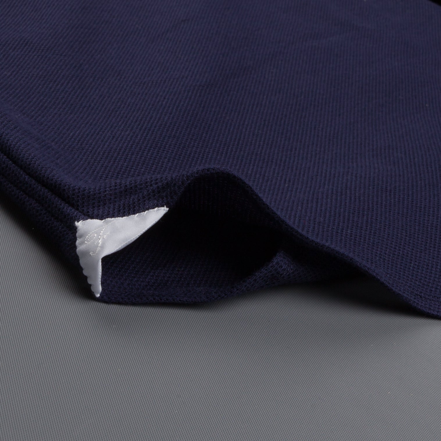Finamore Ottawa Shirt Sergio Collar Stretch Piquet Navy