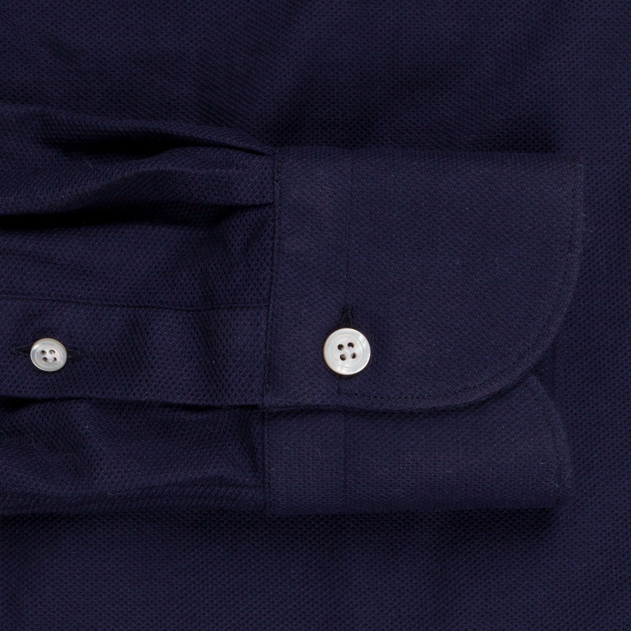 Finamore Toronto shirt Sergio collar in fine jersey pique Navy