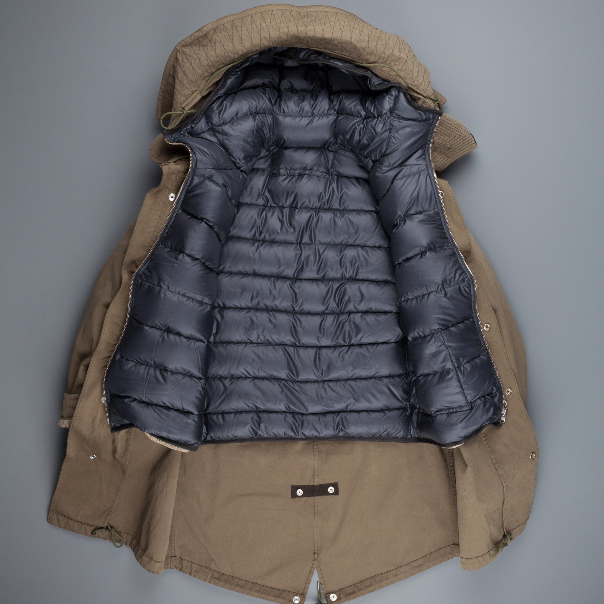 Ten C Hooded Down Liner Navy
