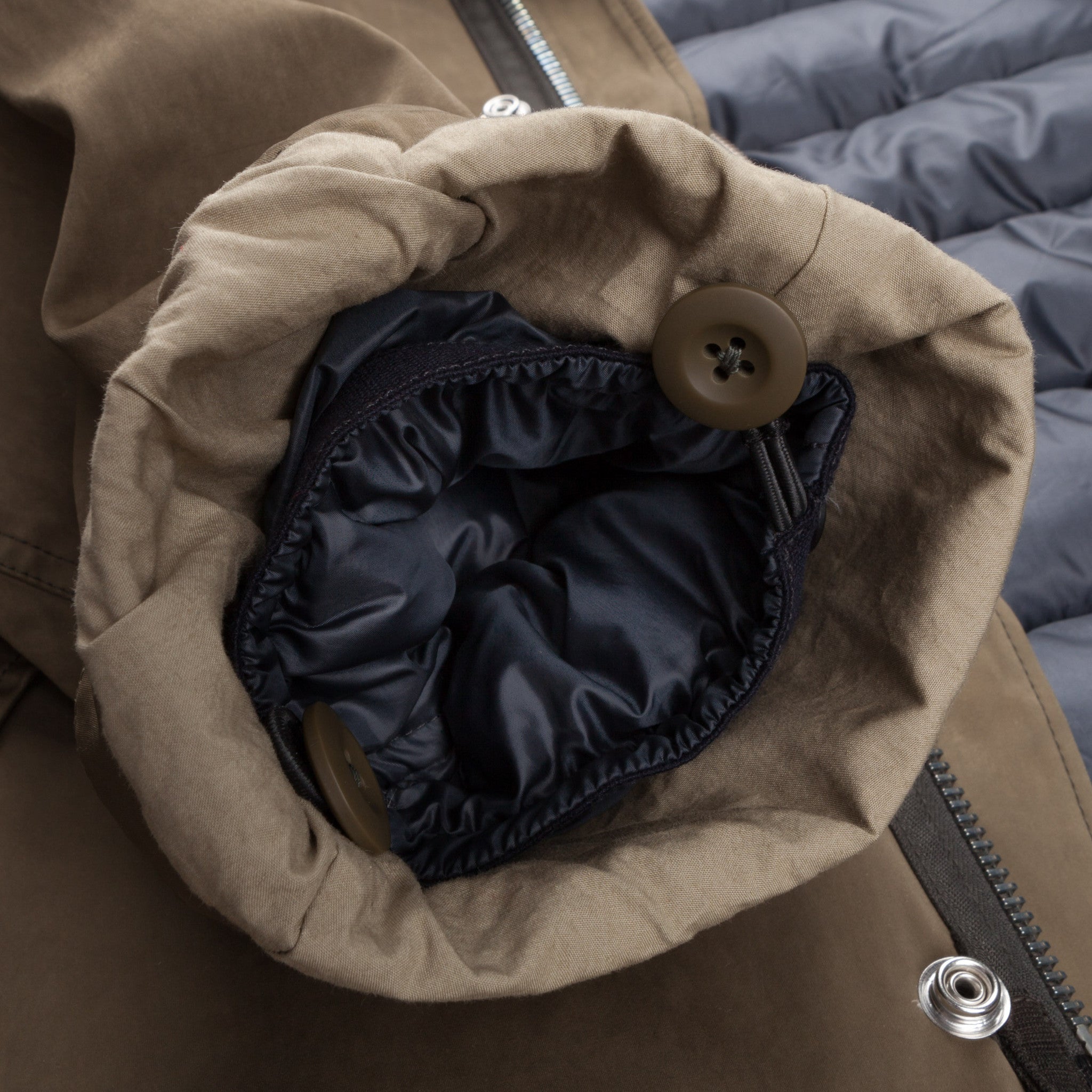 Ten C Hooded Down Liner Navy