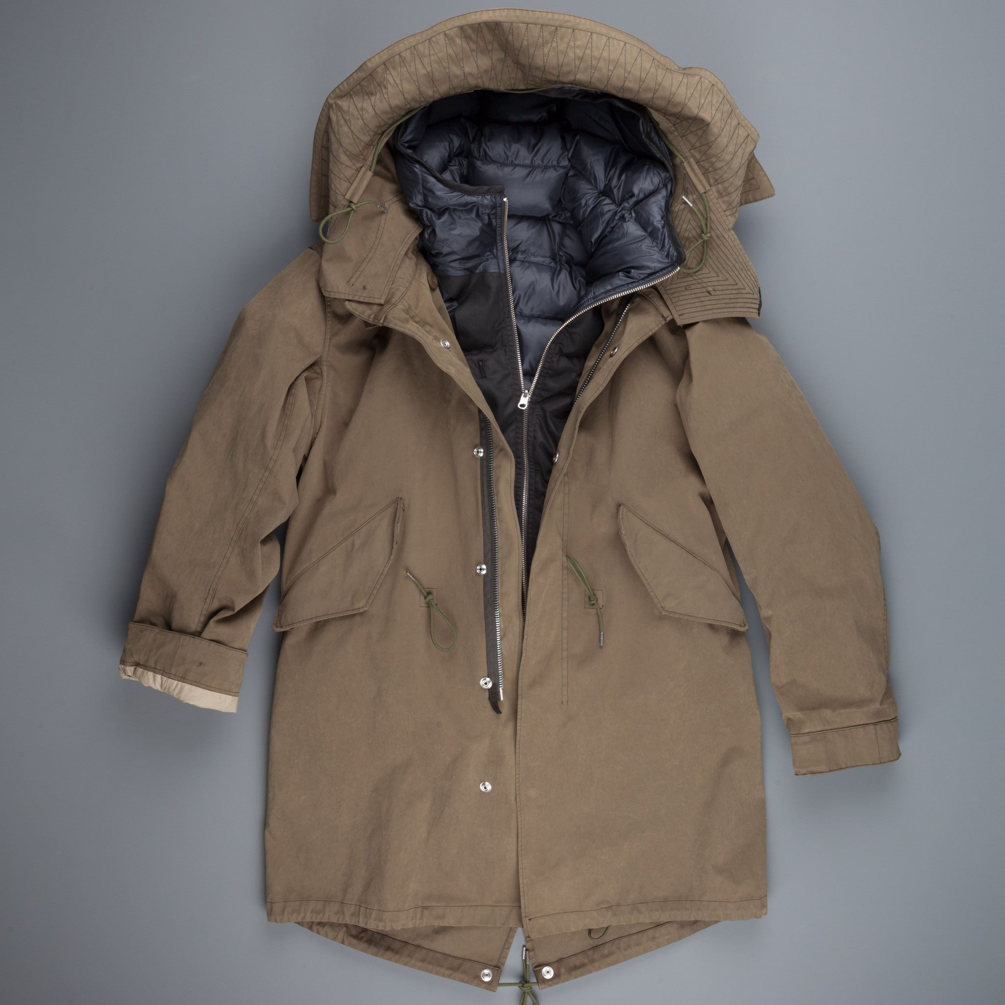 Ten C Hooded Down Liner Navy
