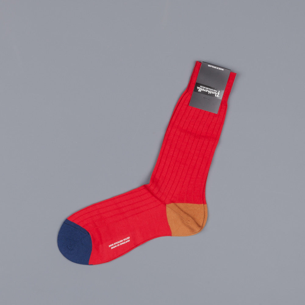 Pantherella Stratford merino wool socks indies red