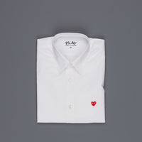 Comme des Garçons PLAY white shirt small red heart