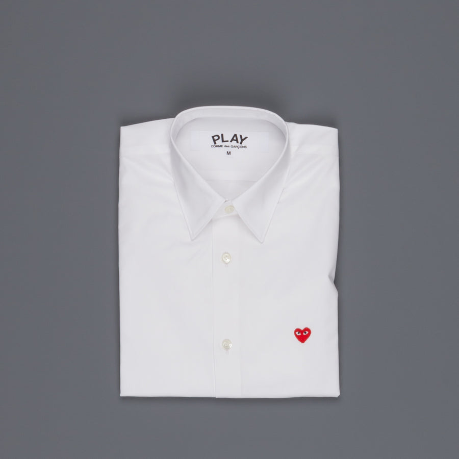 Comme des Garçons PLAY white shirt small red heart