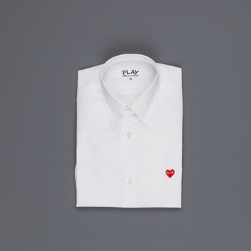 Comme des Garçons PLAY Woman white shirt small red heart