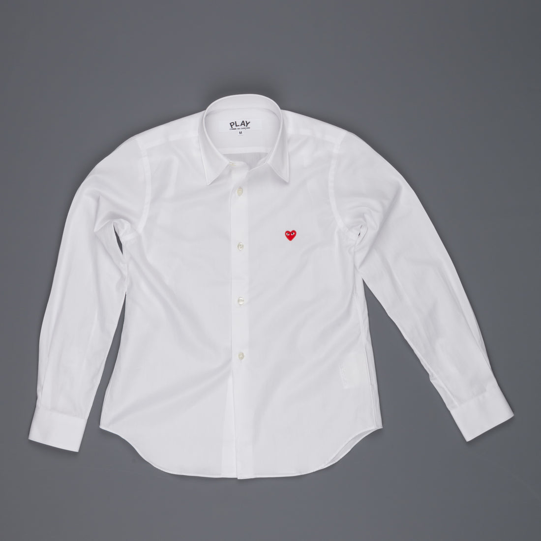 Comme des Garçons PLAY Woman white shirt small red heart