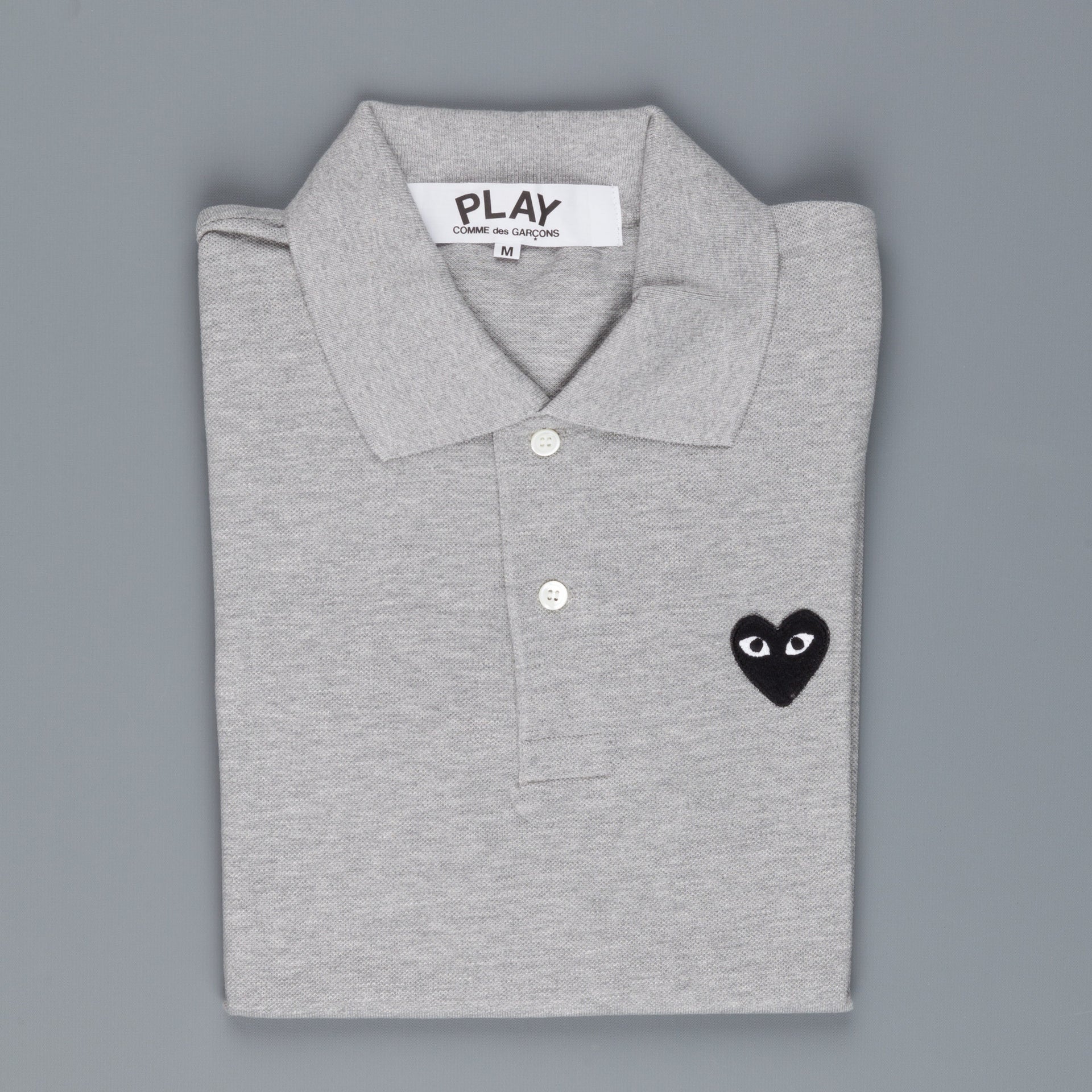 Comme des Garçons PLAY polo shirt grey melange