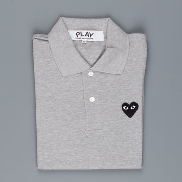 Comme des Garçons PLAY polo shirt grey melange