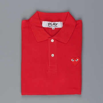 Comme des Garçons PLAY polo shirt red