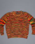 The Elder Statesman 100% cashmere tuck pop crew Rasta