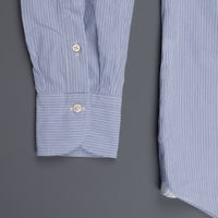 Finamore Tokyo shirt Sergio collar fine blue navy stripe