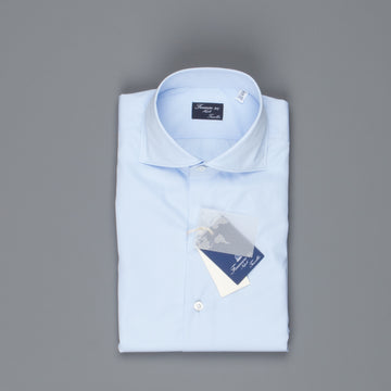 Finamore 'Traveller' shirt Milano fit Collar Eduardo Alumo Blue poplin