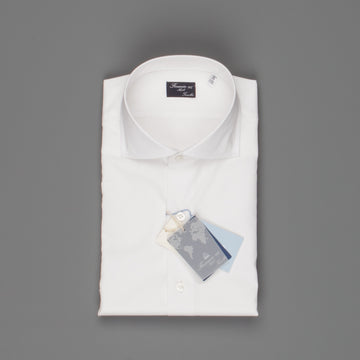 Finamore 'Traveller' shirt Napoli fit Collar Eduardo Alumo White poplin
