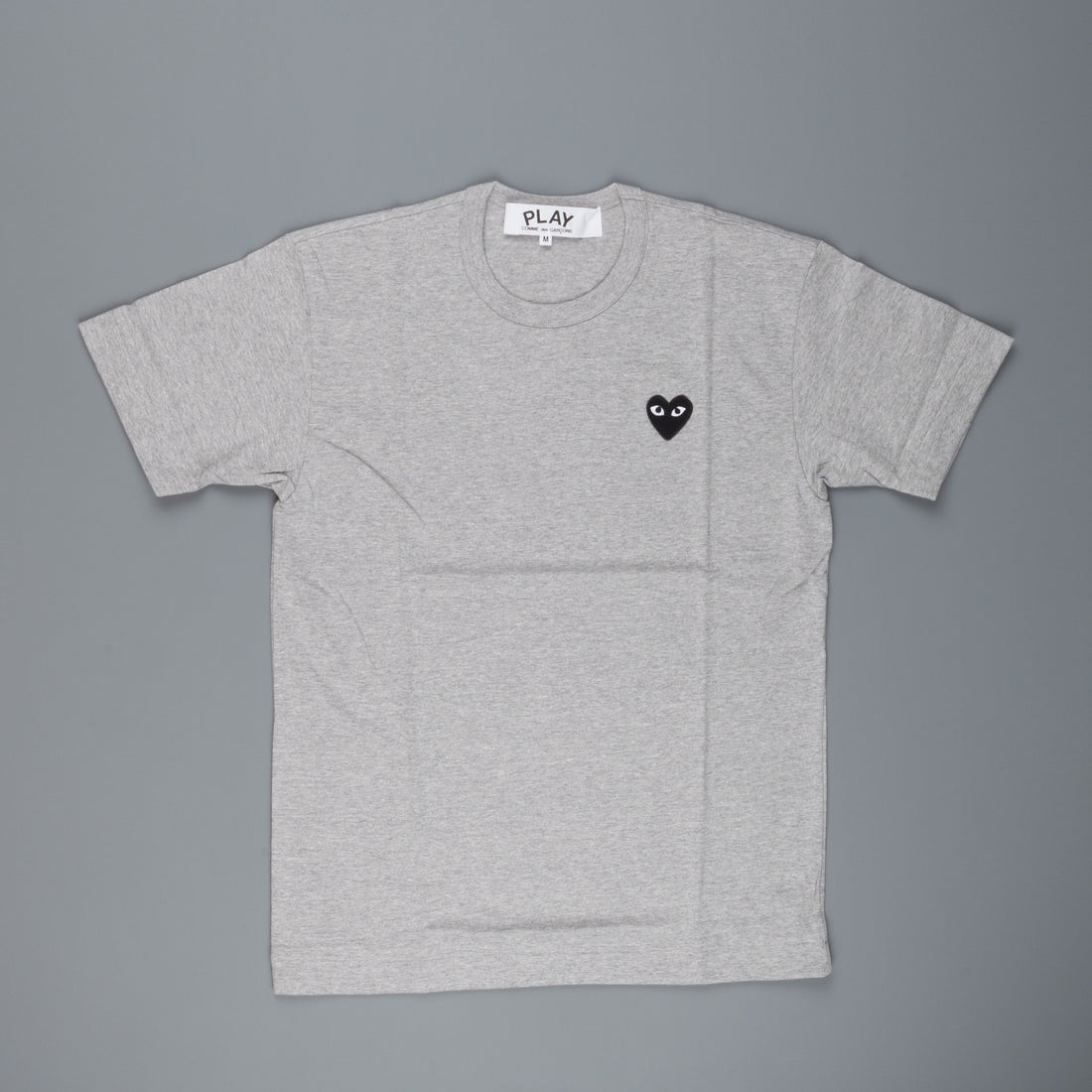 Mentalt fodbold undertøj Comme des Garçons PLAY T-shirt grey melange black heart – Frans Boone Store