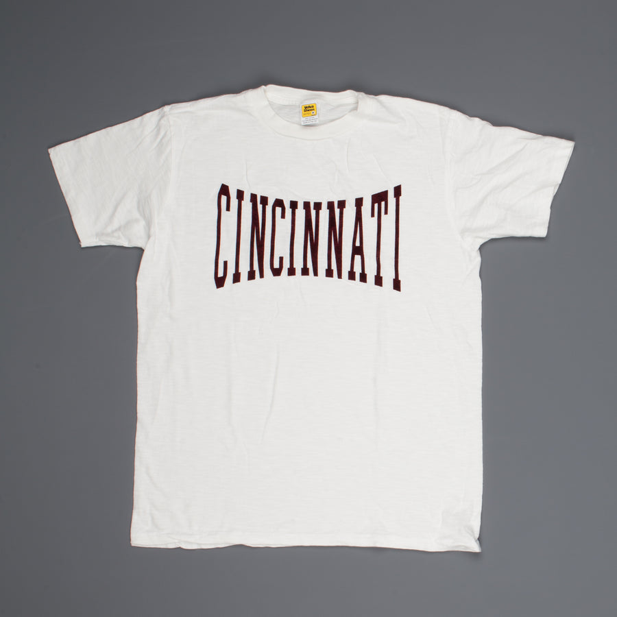 Velva Sheen SS Crew Neck "Cincinnati" Print in White