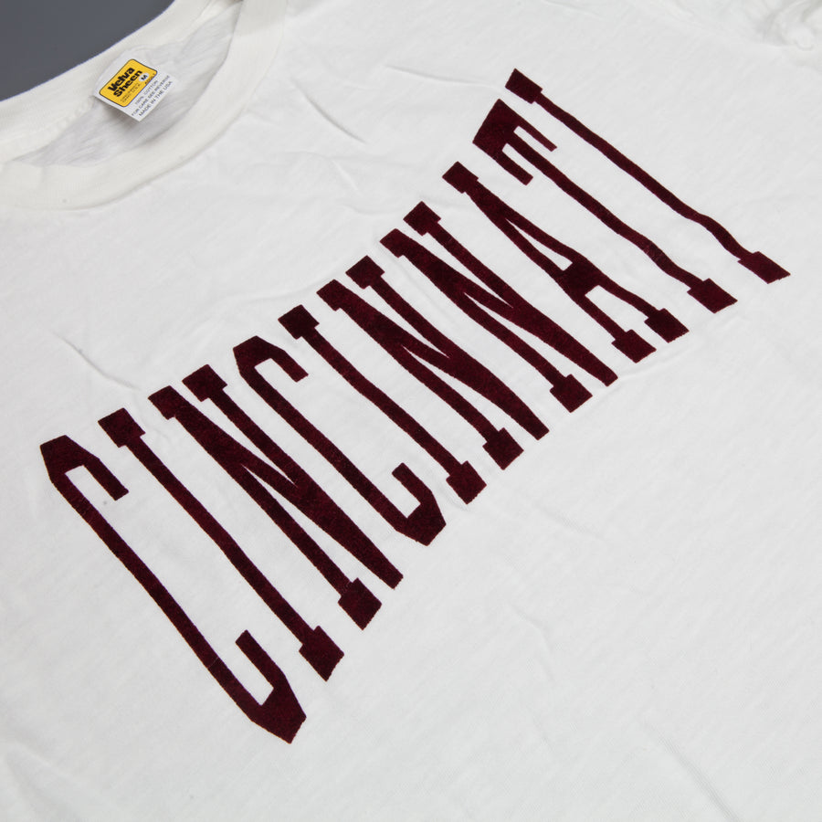 Velva Sheen SS Crew Neck "Cincinnati" Print in White