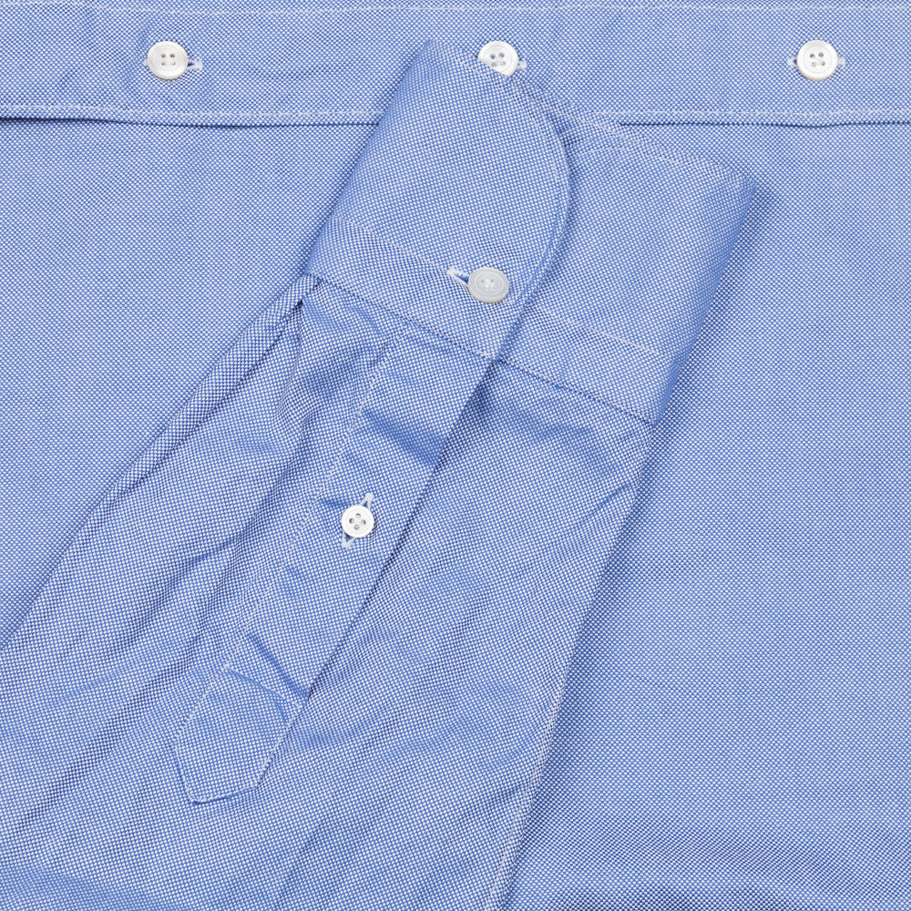 Finamore Tokyo shirt washed oxford button down Lucio collar in darkblue