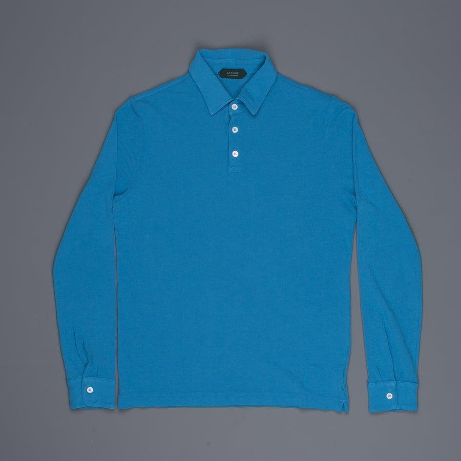 Zanone ML Polo Ice Piquet Azuro Frans Boone Store Exclusive