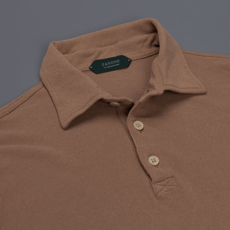 Zanone ML Polo Ice Piquet Beige Medio Frans Boone Store Exclusive