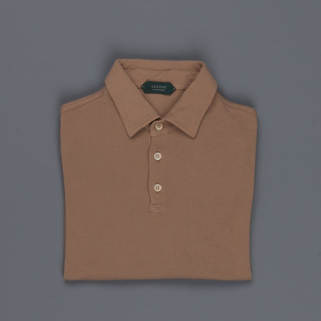 Zanone ML Polo Ice Piquet Beige Medio Frans Boone Store Exclusive