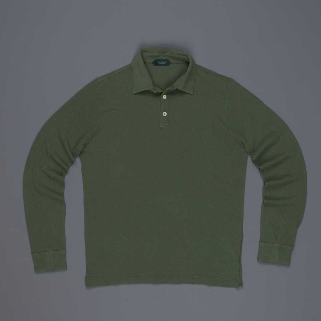 Zanone ML Polo Ice Piquet Oliva Frans Boone Store Exclusive