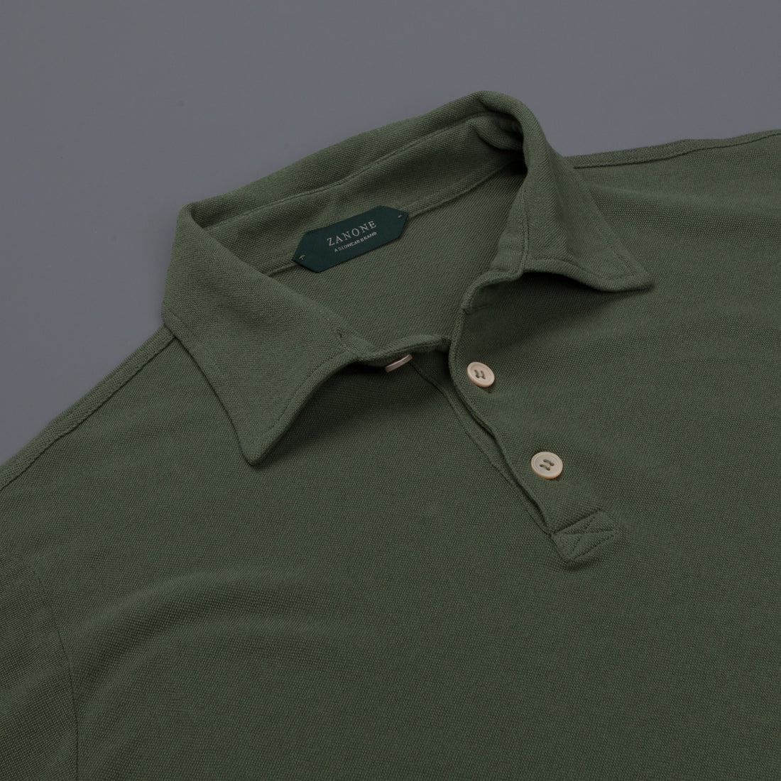 Zanone ML Polo Ice Piquet Oliva Frans Boone Store Exclusive