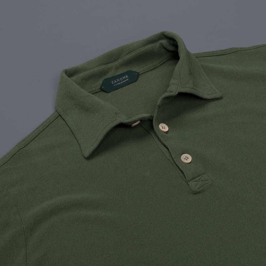 Zanone ML Polo Ice Piquet Oliva Frans Boone Store Exclusive