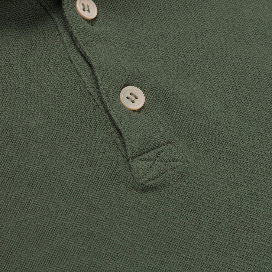 Zanone ML Polo Ice Piquet Oliva Frans Boone Store Exclusive