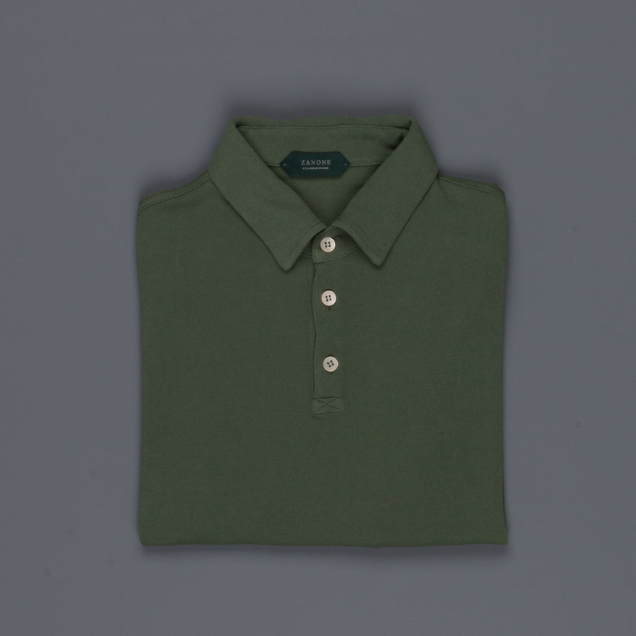 Zanone ML Polo Ice Piquet Oliva Frans Boone Store Exclusive