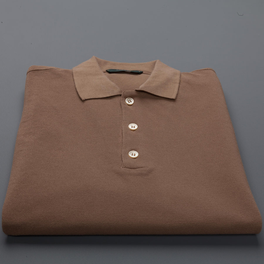 Zanone Polo Coste Ice Piquet Beige Medio